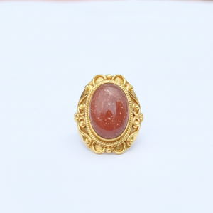 Natural Sunstone Gemstone <b>Ring</b> 925 Sterling <b>Silver</b> Handmade Vintage <b>Statement</b> <b>Ring</b> for Women Boho Jewelry Gift - Product Image 2