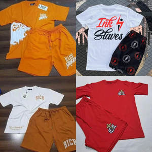 Ensemble de survêtement décontracté pour homme, nouvelle collection printemps, tricoté 100 % coton, short et t-shirt à manches courtes, 2 pièces, séchage rapide, personnalisable, vente en gros - Product Image 3