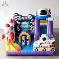 Château gonflable combiné Lilytoys sur le thème de l'espace avec toboggan, fusée astronaute, château gonflable pour enfants de qualité commerciale