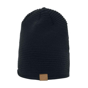 Bonnet en tricot unisexe 100% acrylique, bonnet d'hiver, bonnet décontracté pour adultes, bonnet uni - Product Image 2