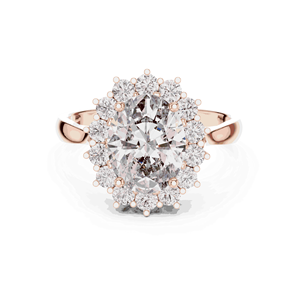 Anillo de halo con diamante de corte radiante de dos quilates, oro sólido de 18k, joyería fina de lujo para boda, compromiso, unisex, anillo de propuesta. - Product Image 5
