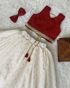 Conjunto de Lehenga Choli de Invierno para Niñas, Elegante, para Bodas, Fiestas de Cumpleaños, Navratri, Alta Calidad Premium - Product Image 4