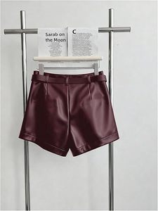 Premium Women's PU Faux Leather Shorts Customized Design High Rise Fashion Shorts for Boutique Brands - Product Image 2