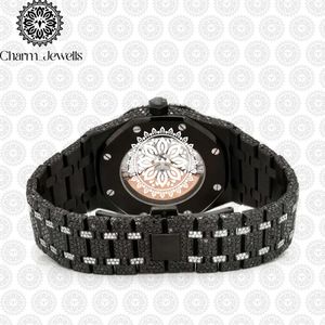 Montre de luxe pour homme Charm Jewells en acier inoxydable, boîtier de 40 mm, mouvement mécanique, date automatique, cristal saphir lumineux, étanche 10 bars - Product Image 5