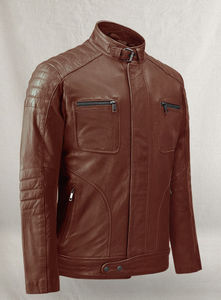 Men's Casual Genuine <b>Leather</b> <b>Jacket</b> Waterproof Breathable Windproof <b>Winter</b> Outdoor Fashionable Wear Made High Quality Cow Skin - Product Image 3