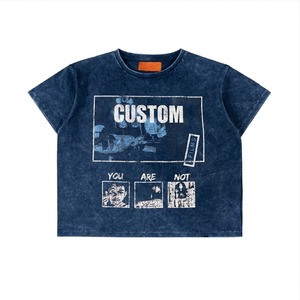 T-shirt court oversize pour homme, manches courtes, imprimé croix noir, style streetwear, 100% coton jersey, col rond, logo au dos - Product Image 5
