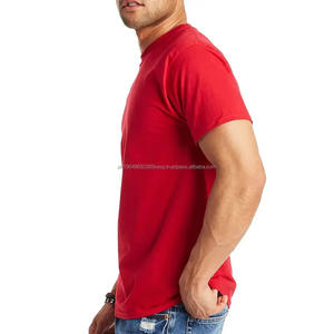 Camisetas de Cuello Alto para Hombre, Color Rojo, 100% Algodón, de Alta Calidad, para Verano, Manga Corta, Casuales, Lisas - Product Image 3