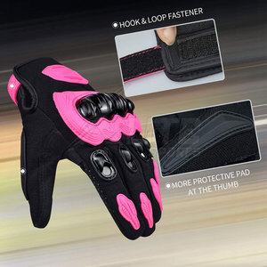 Gants de moto en cuir haut de gamme pour l'hiver, respirants, confortables, avec support de sécurité, poignées ajustables, fermeture de poignet réglable - Product Image 2