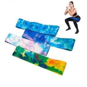 Bandas de resistencia elásticas de tela para ejercicios de cadera y glúteos, tipo círculo, para gimnasio, al por mayor - Product Image 1