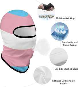 Mascarillas Balaclava a Rayas Transpirables Personalizables al por Mayor de Fábrica, Impresión de Logotipo Personalizado, Uso Diario Deportivo, 100% Poliéster, Unisex - Product Image 3