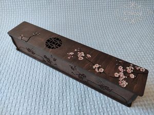 Wooden Sakura Branch <b>Incense</b> Stick Burner <b>Box</b> Laser Cut Home Decor Brown - Product Image 4