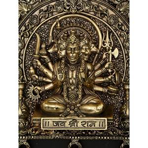 7 \ "Superfine Panchamukhi Lord Hanuman Tenture murale en laiton Statue avec cloches Sculpture élégante pour la décoration intérieure - Product Image 2