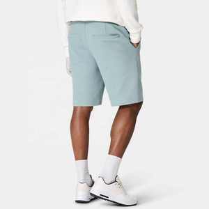 Shorts Bermuda Unisexe Bleu Clair Uni Taille Mi-Haute Élastique 100% Polyester Séchage Rapide Style Vintage Décontracté Poches Respirant Tissé - Product Image 1