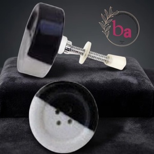 Poignées de tiroir et de placard modernes haut de gamme, boutons noirs et blancs pour cuisine, chambre, salon, bureau à domicile, armoire et commode - Product Image 1