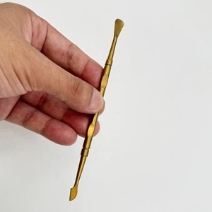 Outils professionnels de soin des ongles, manucure, pousse-cuticules en acier inoxydable à double tête dorée, réutilisable, haute qualité, logo personnalisé - Product Image 6
