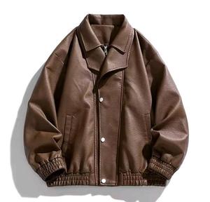 Chaqueta de cuero para otoño e invierno, cómoda, cálida y transpirable, para hombre, deportiva, para fitness, correr, informal, elegante. - Product Image 1