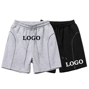 Servicio OEM, Pantalones Cortos Deportivos Personalizados de Felpa Gruesa para Hombre, Pantalones Cortos Deportivos Casuales de Algodón con Cordón y Logotipo - Product Image 6