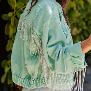 Ladies Custom Fringe Leather <b>Jacket</b> Western Cowboy <b>Suede</b> Tassel Coat Fashion Outerwear Motorcycle Biker Wholesale OEM - Product Image 3