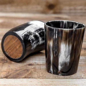 Handmade Horn Drinking Mug Natural Buffalo Cup Rustic Finish Eco Friendly Kitchen Bar Use - Product Image 6