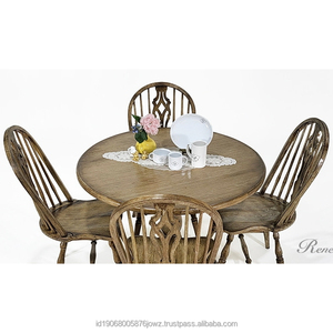 Vente de table à manger classique indonésienne vintage n° Bois d'acajou massif 8226 pour usage commercial dans les hôtels et restaurants - Product Image 5