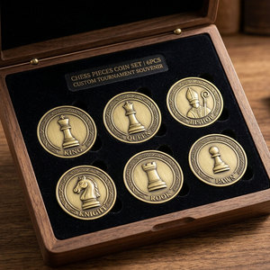 Pièce de défi Échecs Chevalier |   Médaille commémorative du tournoi |   Logo personnalisé en zinc plaqué or |   Couleur et taille personnalisées |   Récompense événementielle - Product Image 4