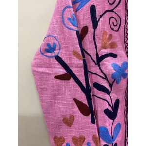 Bohemian TNT Suzani Cotton Embroidered Short <b>Jacket</b> Windproof and Breathable Floral Design Coat Gift for Her/Mom - Product Image 5