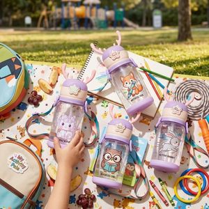 ขวดน้ำเด็กปลอดสาร BPA ขนาด 500 มล. พร้อมฝาปิดแบบหลอดดูดและสายสะพายสำหรับใช้ในโรงเรียน ขายส่งจากโรงงานผู้ผลิตในเวียดนาม - Product Image 4
