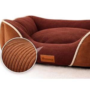 Cama para Perro Yommy de Pana con Interior Afelpado, Bordes Elevados, Antideslizante, Lavable, Disponible en 7 Colores y 3 Tamaños para tu Amigo Peludo - Product Image 6