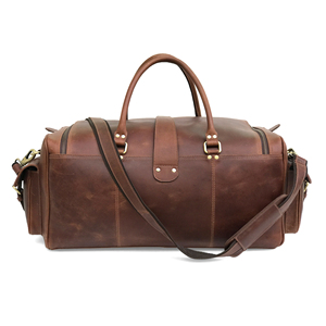 Bolsa de Viaje Grande de Cuero Genuino Vintage de Lujo para Hombre y Mujer, Resistente al Agua, Diseño Plegable, Poliéster - Product Image 2