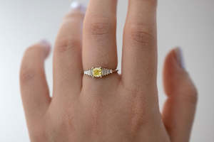 Women's Fancy Yellow Cushion Cut Diamond Engagement <b>Ring</b> Stones In Yellow Gold IGI Certified Classic Style - Product Image 5