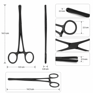 DETAIN IMPEX Pennington <b>Clamp</b> Forceps Black Non-Slotted Surgical Instrument Class II CE Certified Model DI-SS-R-23 for Nose - Product Image 4