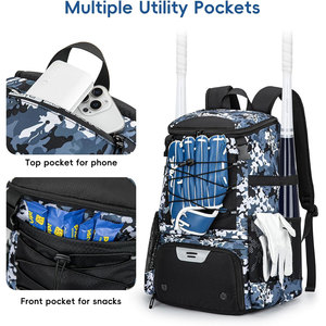 Bolsa de Béisbol OEM para Jóvenes y Adultos, Mochila de Softbol de 40L de Gran Capacidad, con Compartimento para Zapatos y Soporte Oculto para Casco - Product Image 5