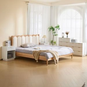โต๊ะข้างเตียงสีขาวแบบลิ้นชักเดียวพร้อมชั้นวาง - Product Image 5