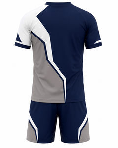 Maillots de football personnalisés imprimés par sublimation, col en V, manches courtes, poches pour uniforme d'équipe/club, fabricant OEM, 100% polyester - Product Image 4