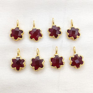 Dije de Cuarzo Zafiro en Forma de Estrella, Electrochapado, 10mm, Briolette, Cobre Electrochapado, para Fabricación de Joyas - Product Image 4