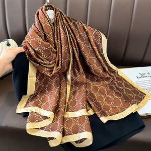 Women's Custom Satin <b>Silk</b> <b>Scarf</b>-Medium Casual Size Summer Square Design High Quality OEM Service - Product Image 1