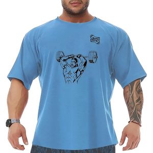 T-shirt surdimensionné pour homme avec impression personnalisée, sérigraphie, broderie, design graphique, coupe ample, vêtements de sport, gym, entraînement - Product Image 1