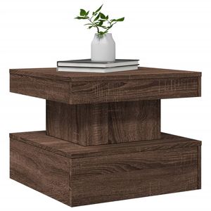Tavolino da caffè in legno ingegnerizzato color rovere marrone, dimensioni 19,7x19,7x15,7 pollici - Product Image 3