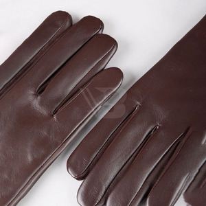 Guantes de Invierno de Moda al por Mayor, Guantes de Piel de Oveja Negros Impermeables, Guantes de Conducción Unisex - Product Image 5