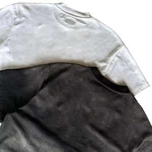 Camiseta Casual de Hombre, Corte Cuadrado, Personalizada, Tallas Grandes, Blanca Lisa, de Verano, Hombros Caídos, Tejido Grueso - Product Image 6