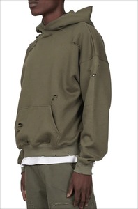 Nouveaux sweats à capuche déchirés de qualité supérieure en coton, vêtements décontractés respirants - Product Image 3