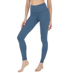 Leggings de Cintura Alta, Color Sólido, Tejido Sin Costuras, Elásticos, Transpirables, Estilo Básico para Mujer, Aptos para Todas las Temporadas - Product Image 1