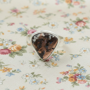 unique Copper Dolomite 925 Sterling <b>Silver</b> <b>Ring</b> Rose Gold Yellow Gold Plated Handmade Pear Handmade Boho <b>Statement</b> <b>Ring</b> for Her - Product Image 6