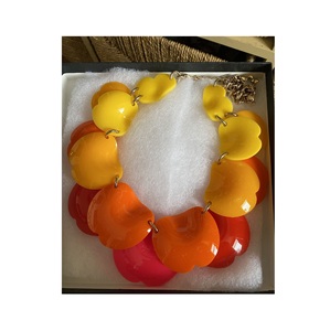APEX ALIGN Peace Resin Pendant <b>Statement</b> <b>Necklace</b> Women Cute Trendy Party Jewelry Gift - Product Image 2