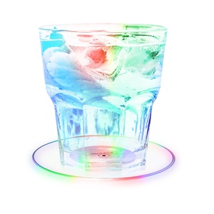 New Trend Transparent <b>Light</b> up Coaster <b>Lights</b> Put Under the <b>Wine</b> <b>Bottles</b> Battery Operated Ultra-Thin LED Flashing Coasters - Product Image 2