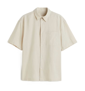 Chemise décontractée personnalisable pour homme grande taille à manches courtes en lin et coton, couleur unie de haute qualité, respirante, idéale pour l'été - Product Image 6