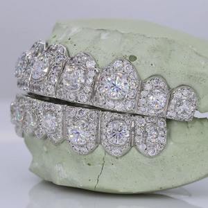 Grillz dentaire personnalisé style Provence vintage avec moissanite et poussière de diamant, bijoux hip-hop de fournisseur indien - Product Image 3