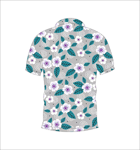 เสื้อโปโลพิมพ์ลายดอกไม้แบบกำหนดเอง แขนสั้น สวมใส่สบาย เหมาะสำหรับกอล์ฟ เทนนิส ชุดทีมฤดูร้อน - Product Image 3