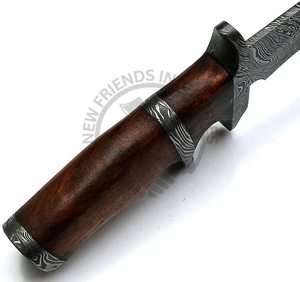 Nuevo Cuchillo de Caza de Hoja Fija Hecho a Mano Personalizado de 12 Pulgadas, Cuchillo Bowie de Acero de Damasco con Mango de Madera de Palisandro, Cuchillo de Supervivencia para Camping - Product Image 5