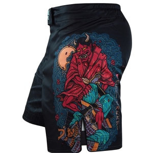 Shorts de combat MMA sublimés pour hommes, motif démon japonais Oni, shorts de grappling, shorts de kickboxing, vente en gros OEM - Product Image 5